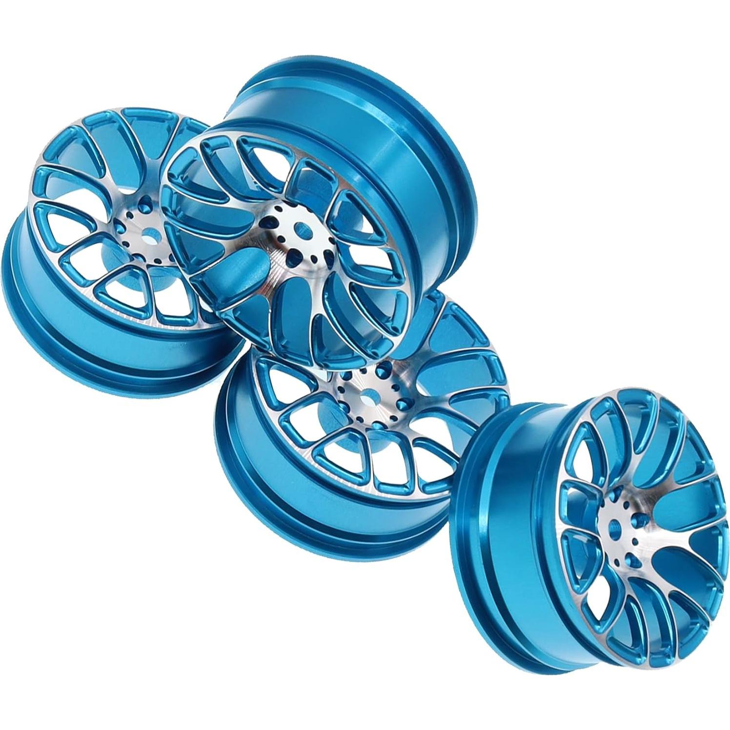 4 Ruedas de Metal 12mm Hex 26mm Ancho Treehobby para RC 1/10