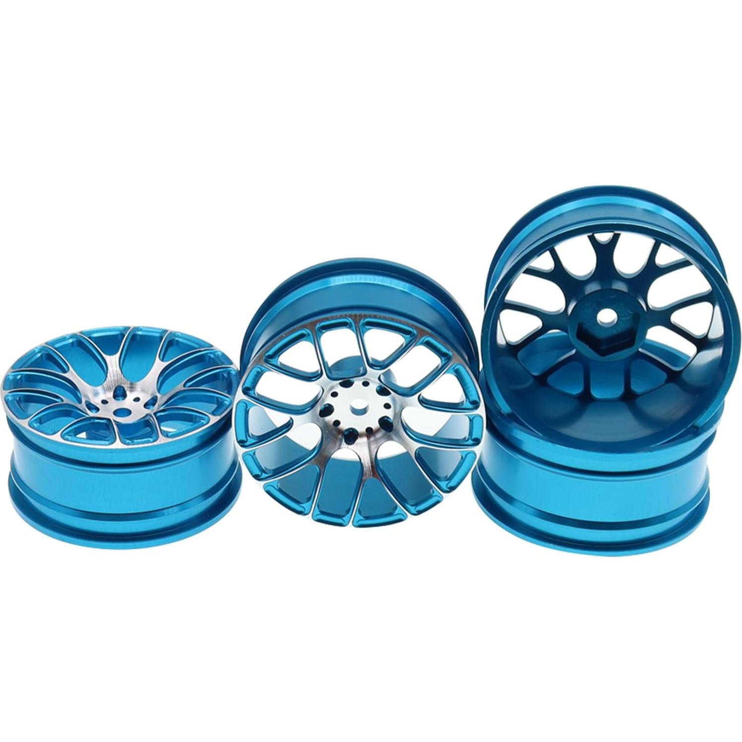 4 Ruedas de Metal 12mm Hex 26mm Ancho Treehobby para RC 1/10