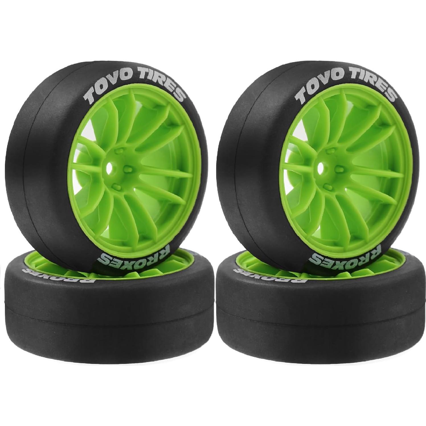 Neumáticos de Drift RC 1/10 Chanjorlin 65mm 4 Pcs Blanco