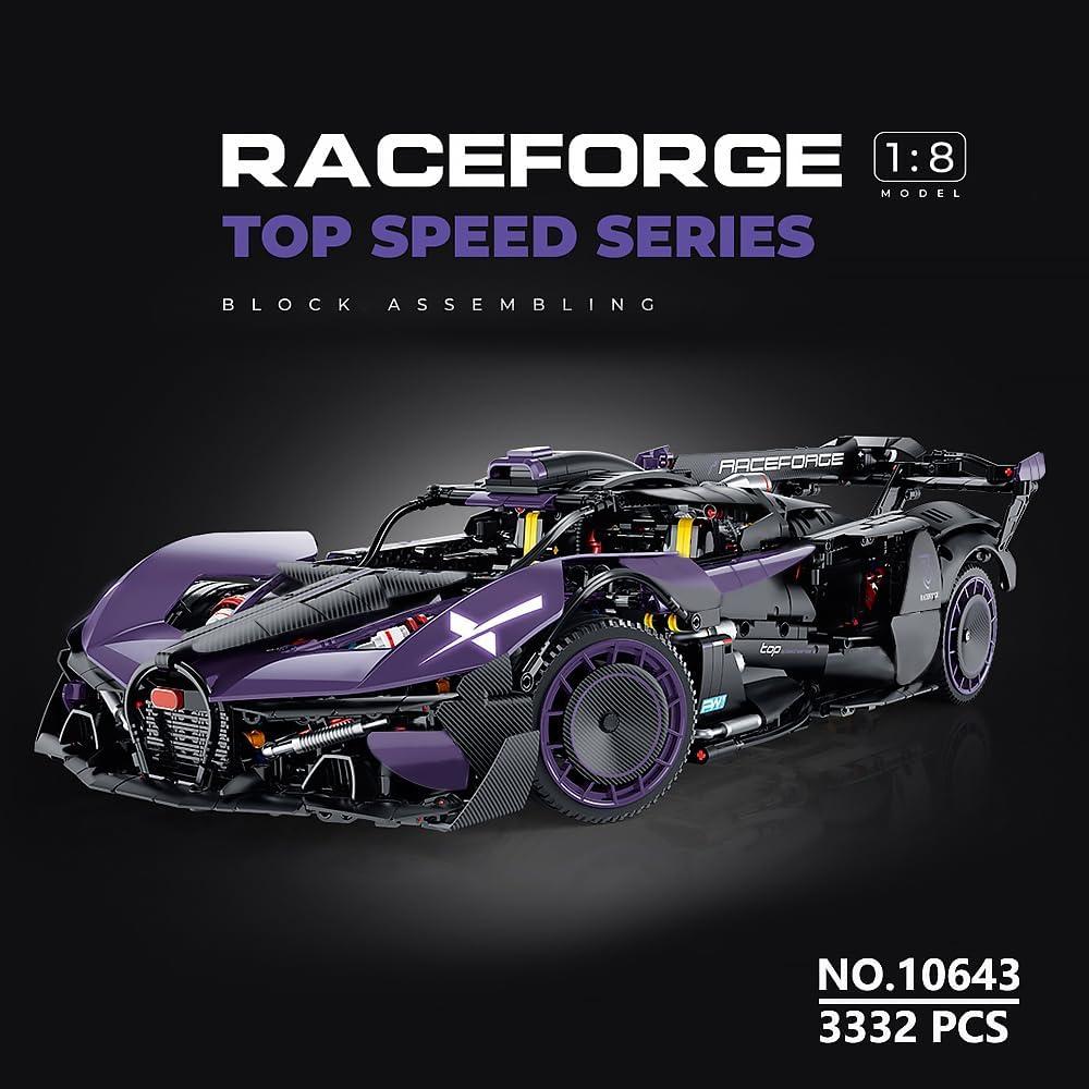 Set de Bloques de Construcción DUANT 10643 Coche Deportivo Morado 3332 Piezas