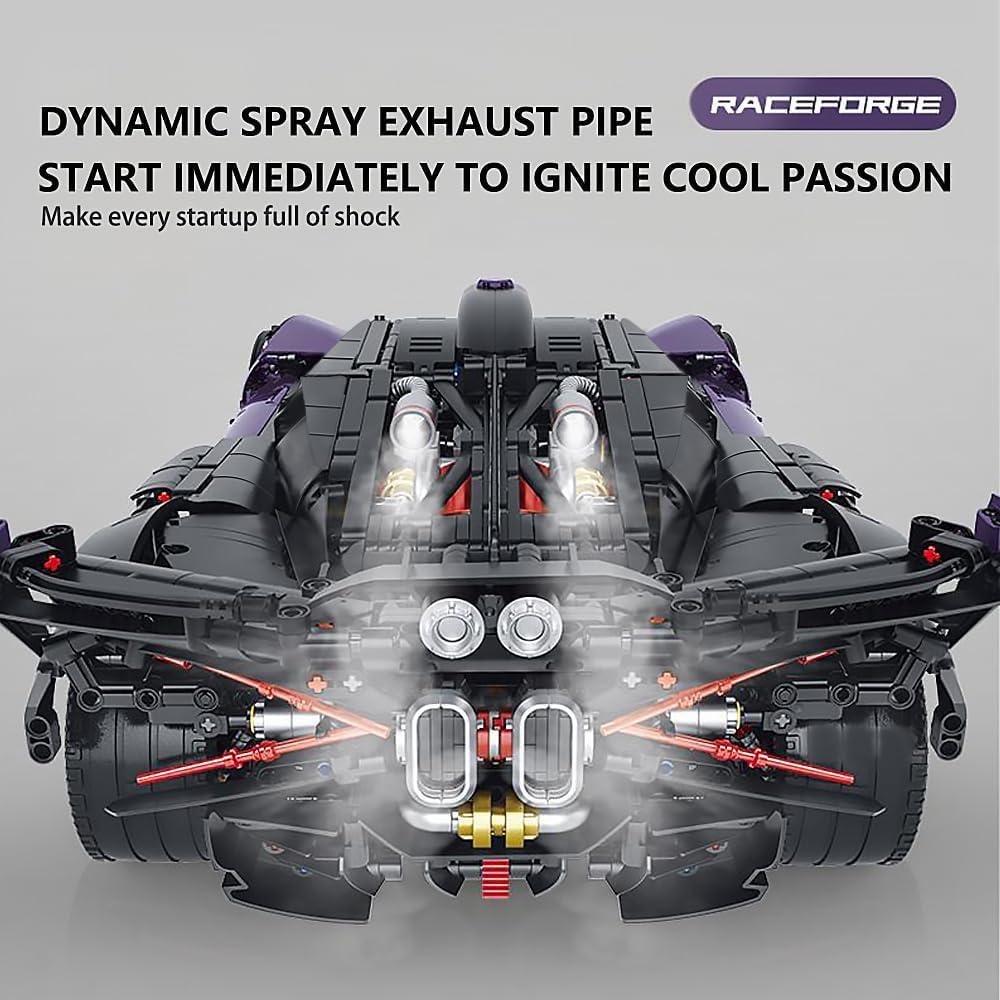 Set de Bloques de Construcción DUANT 10643 Coche Deportivo Morado 3332 Piezas