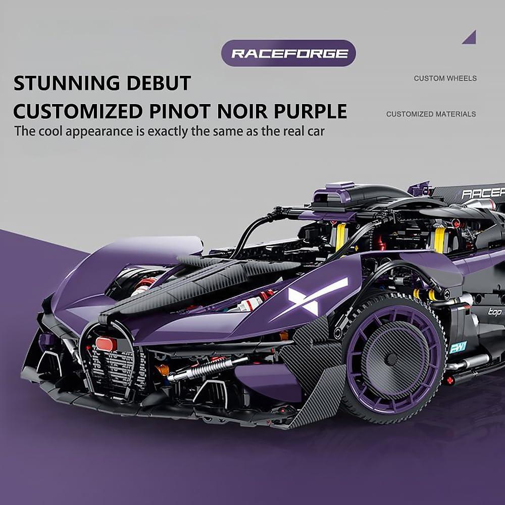 Set de Bloques de Construcción DUANT 10643 Coche Deportivo Morado 3332 Piezas