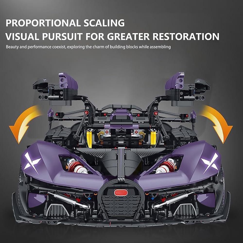 Set de Bloques de Construcción DUANT 10643 Coche Deportivo Morado 3332 Piezas