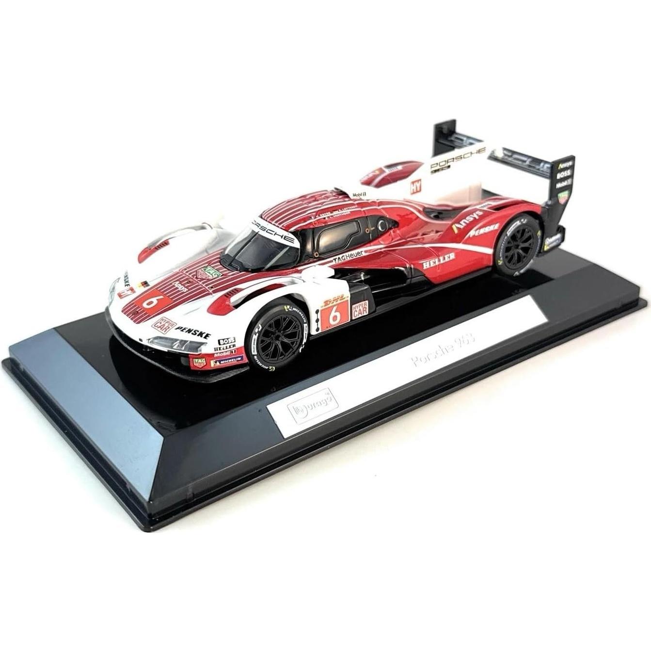 Modelo Diecast Porsche 963 #6 1:43 Bburago con Caja Acrílica