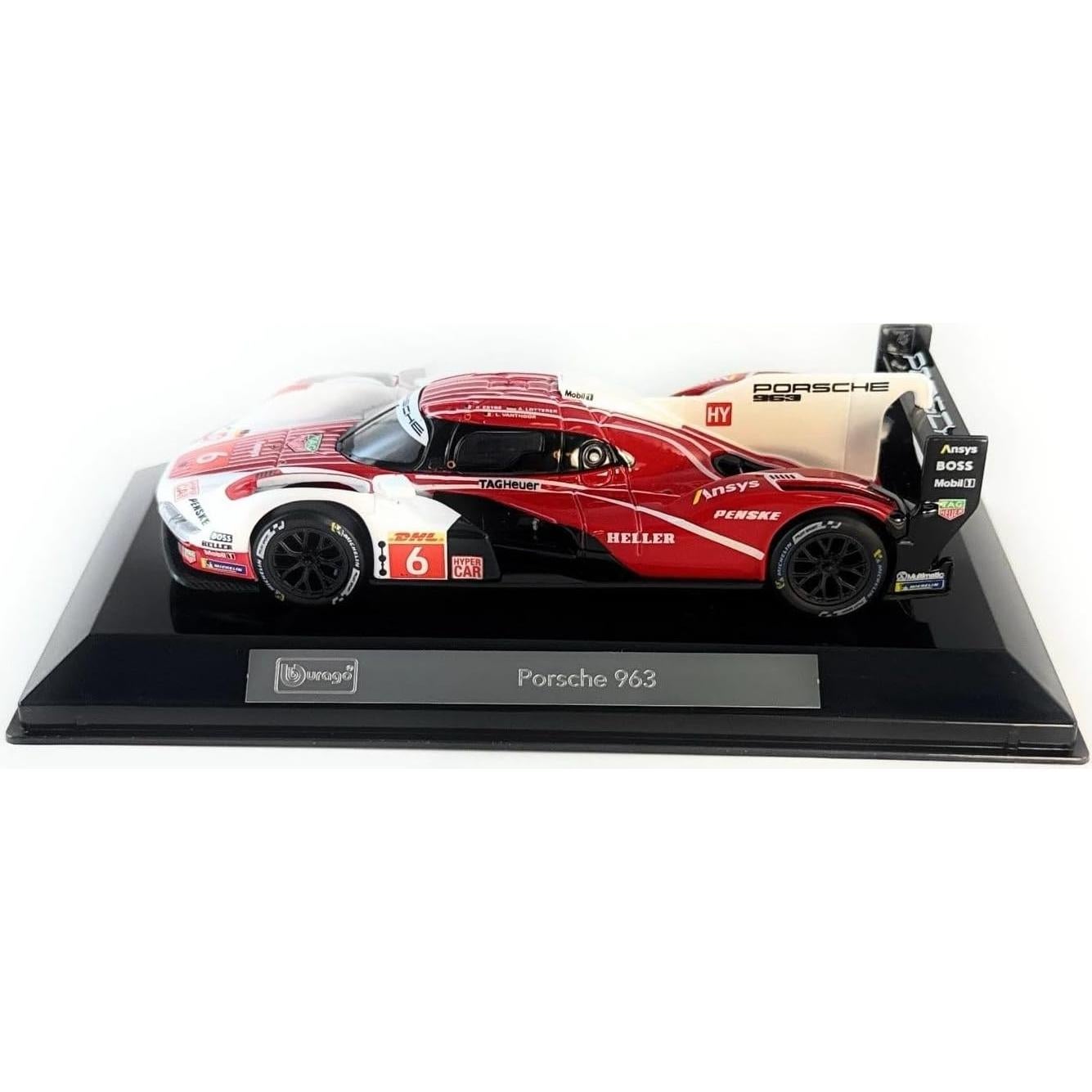 Modelo Diecast Porsche 963 #6 1:43 Bburago con Caja Acrílica