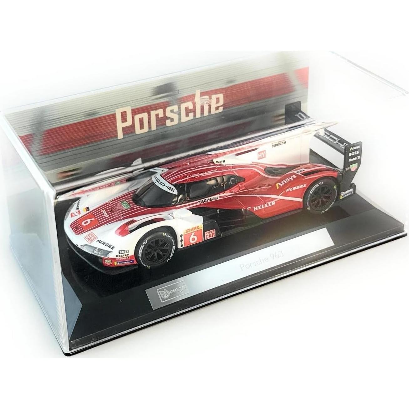 Modelo Diecast Porsche 963 #6 1:43 Bburago con Caja Acrílica