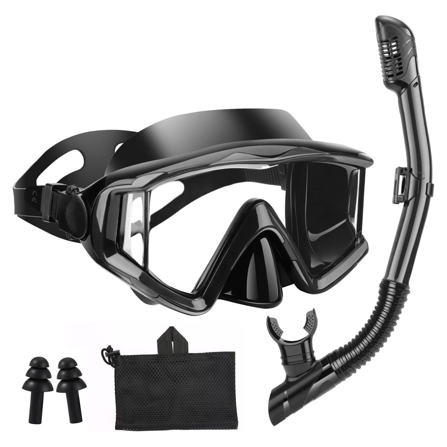 Equipo de esnórquel AQUA A DIVE SPORTS M161+SN115-1 Negro