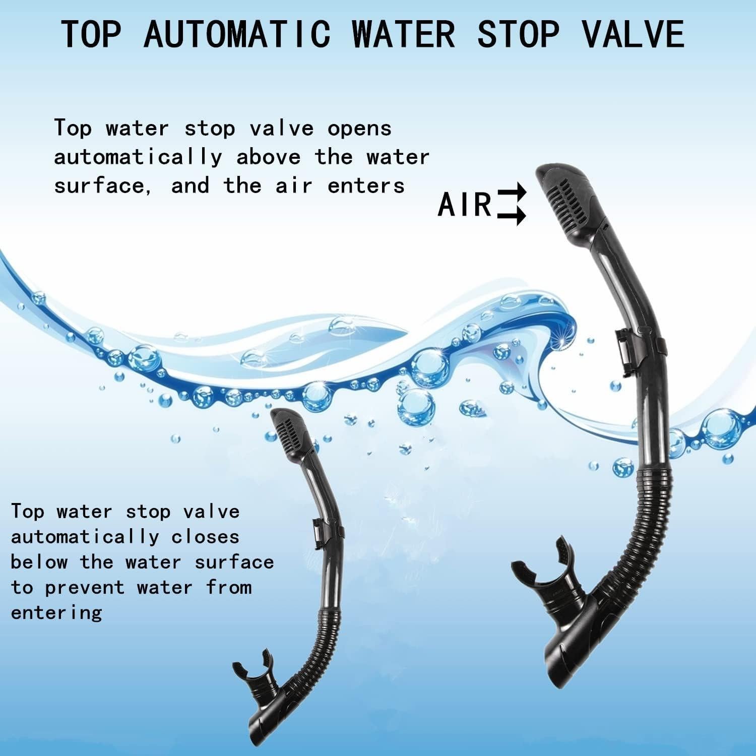 Equipo de esnórquel AQUA A DIVE SPORTS M161+SN115-1 Negro