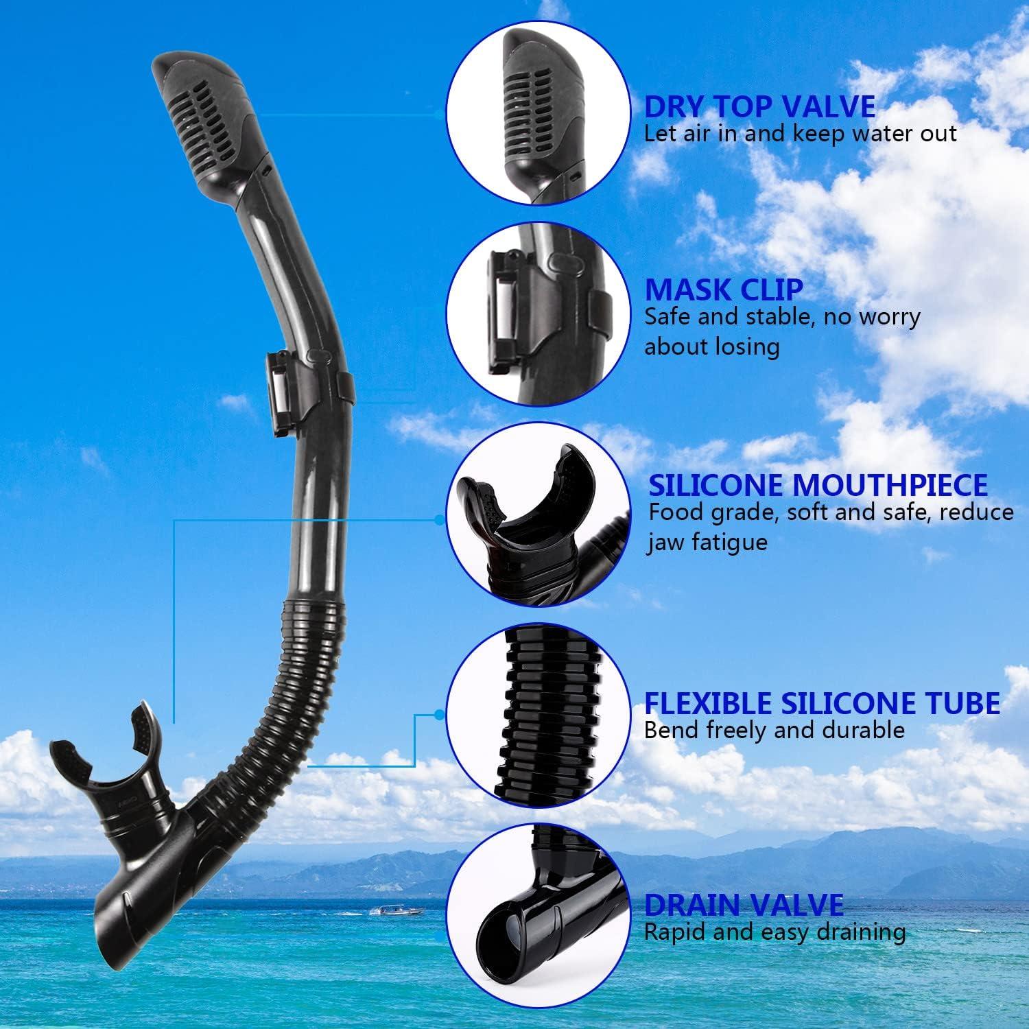 Equipo de esnórquel AQUA A DIVE SPORTS M161+SN115-1 Negro