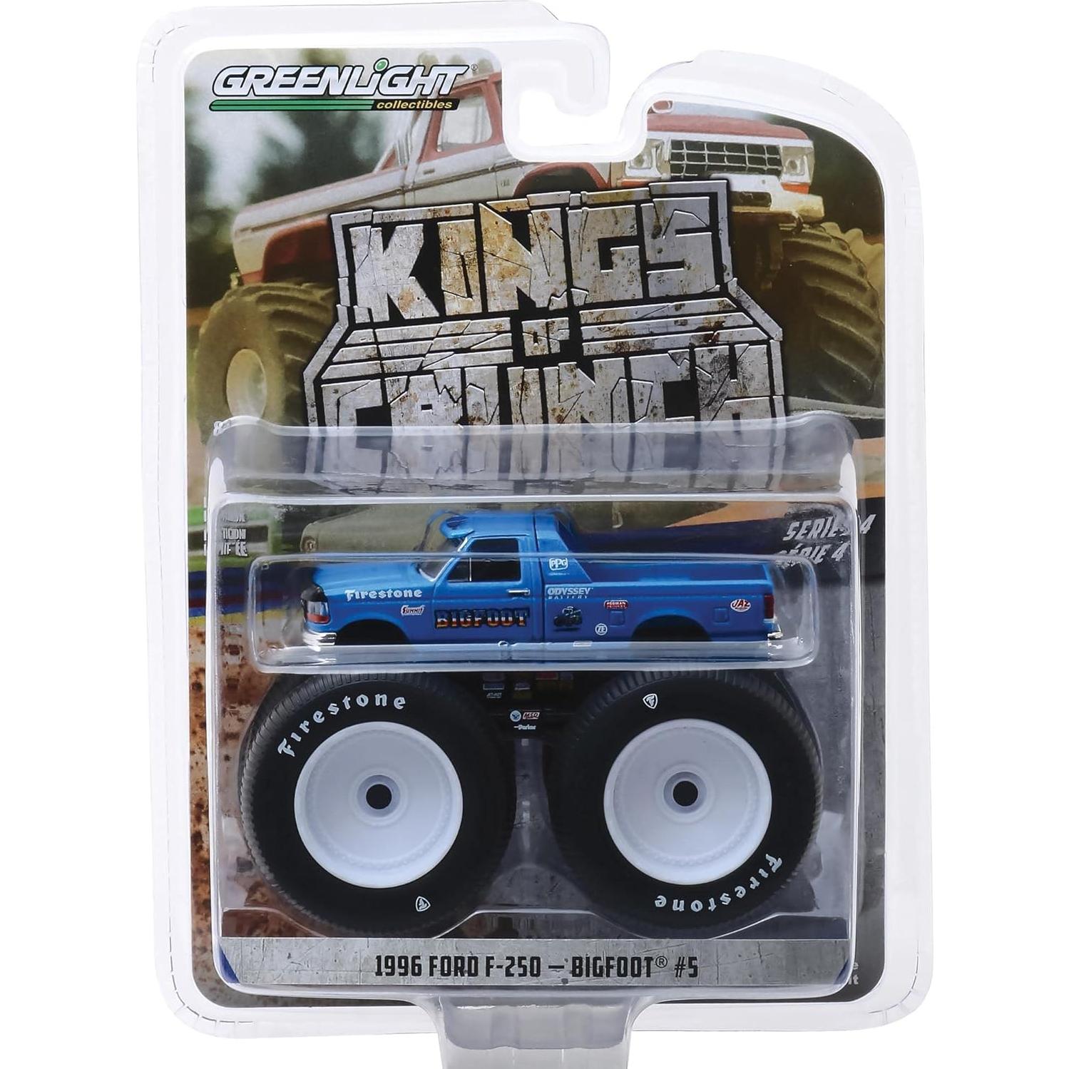 Camión Monstruo GreenLight Bigfoot #5 1996 Ford F-250 8.89cm