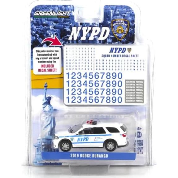 Diecast 1/64 Greenlight 2019 Dodge Durango NYPD Exclusivo