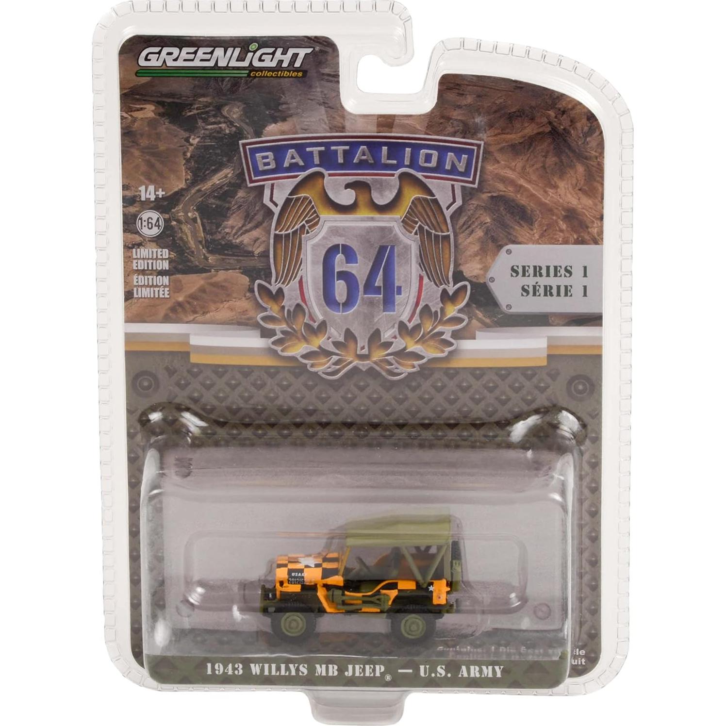 Jeep Willys MB 1943 Diecast Greenlight 1:64 U.S. Army