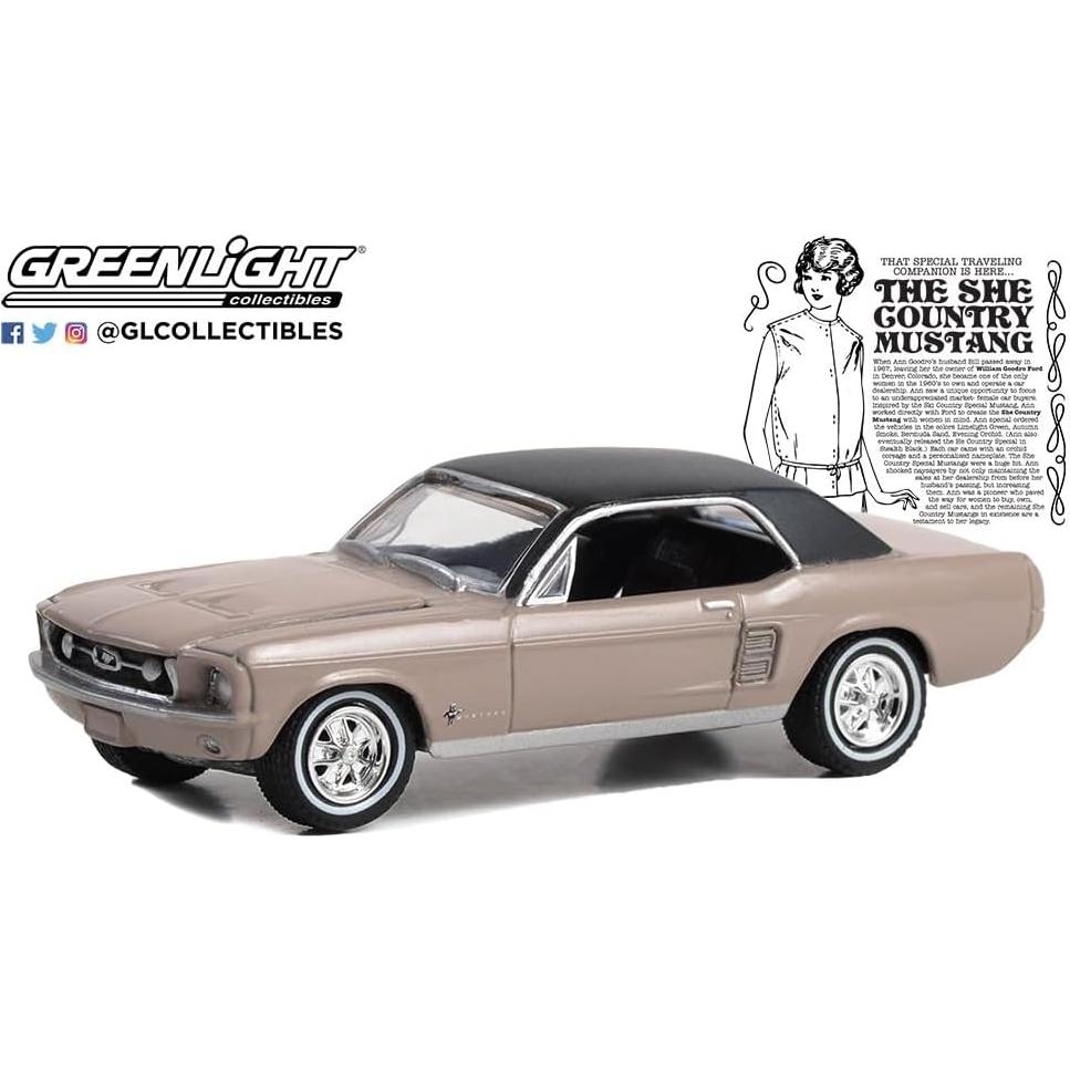Auto Diecast 1:64 GreenLight Mustang 1967 Coupe