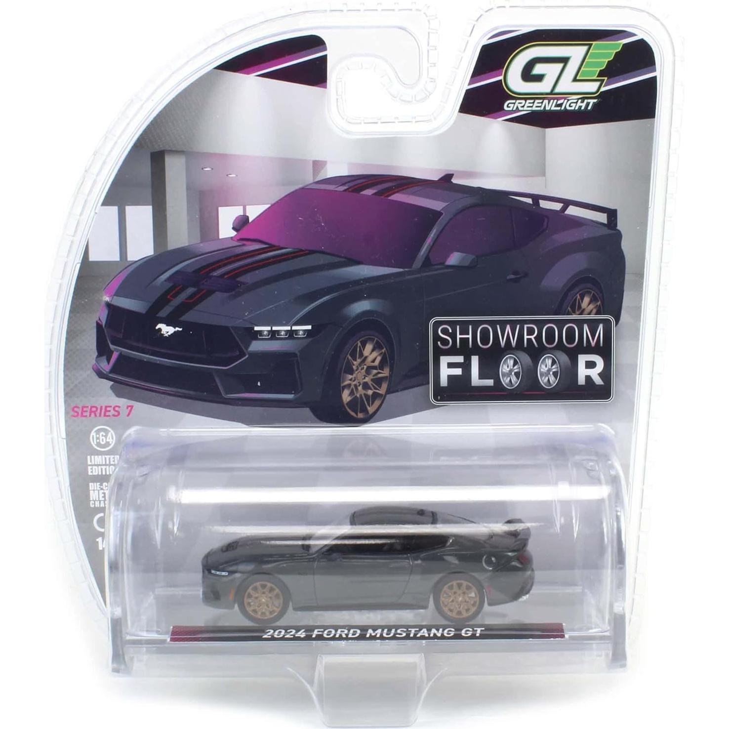 Coche a Escala 1/64 Ford Mustang GT 2024 Gris Oscuro