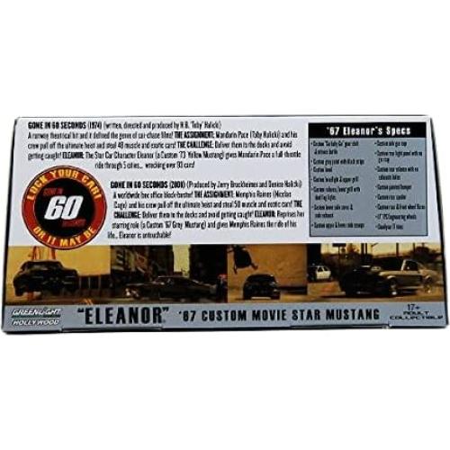 Modelo a Escala 1:43 Mustang 1967 Eleanor Greenlight