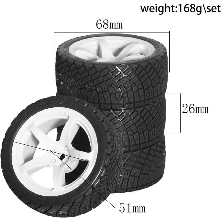 Neumáticos RC 1/10 JIHAIYEMENGZHEN W181 68mm Super Grip
