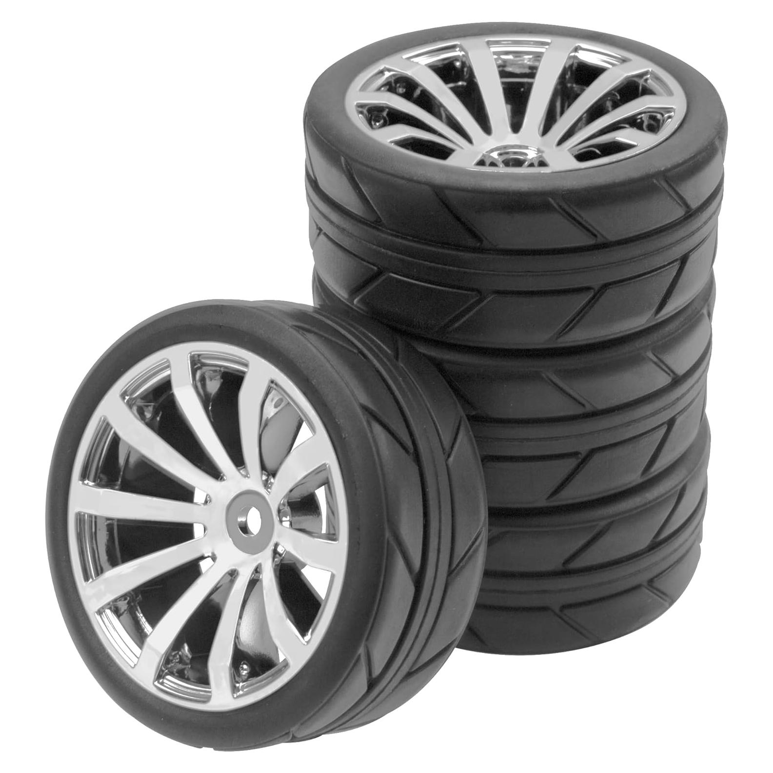 Neumáticos de Caucho 65mm y Ruedas de Plástico ShareGoo 1/10 RC