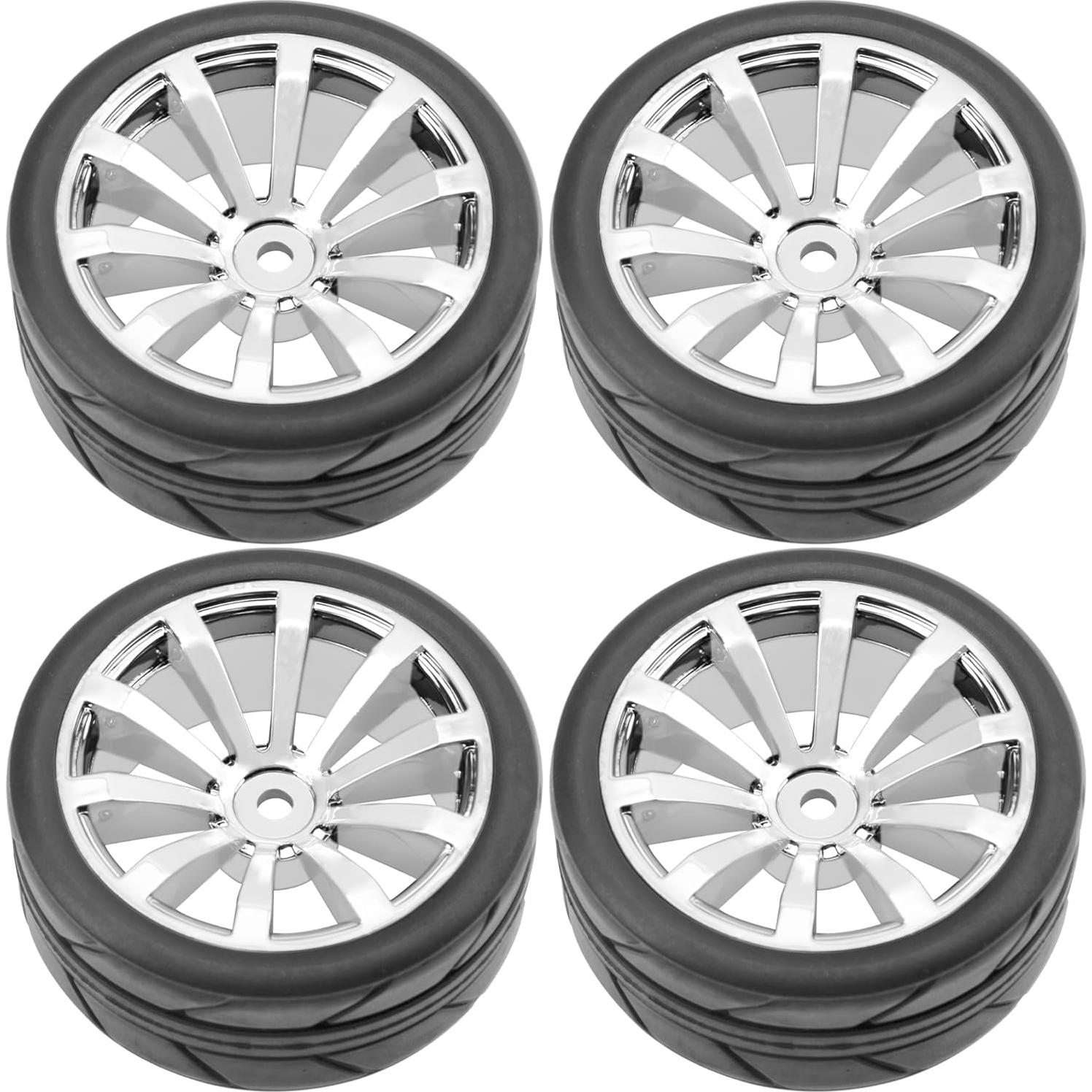 Neumáticos de Caucho 65mm y Ruedas de Plástico ShareGoo 1/10 RC