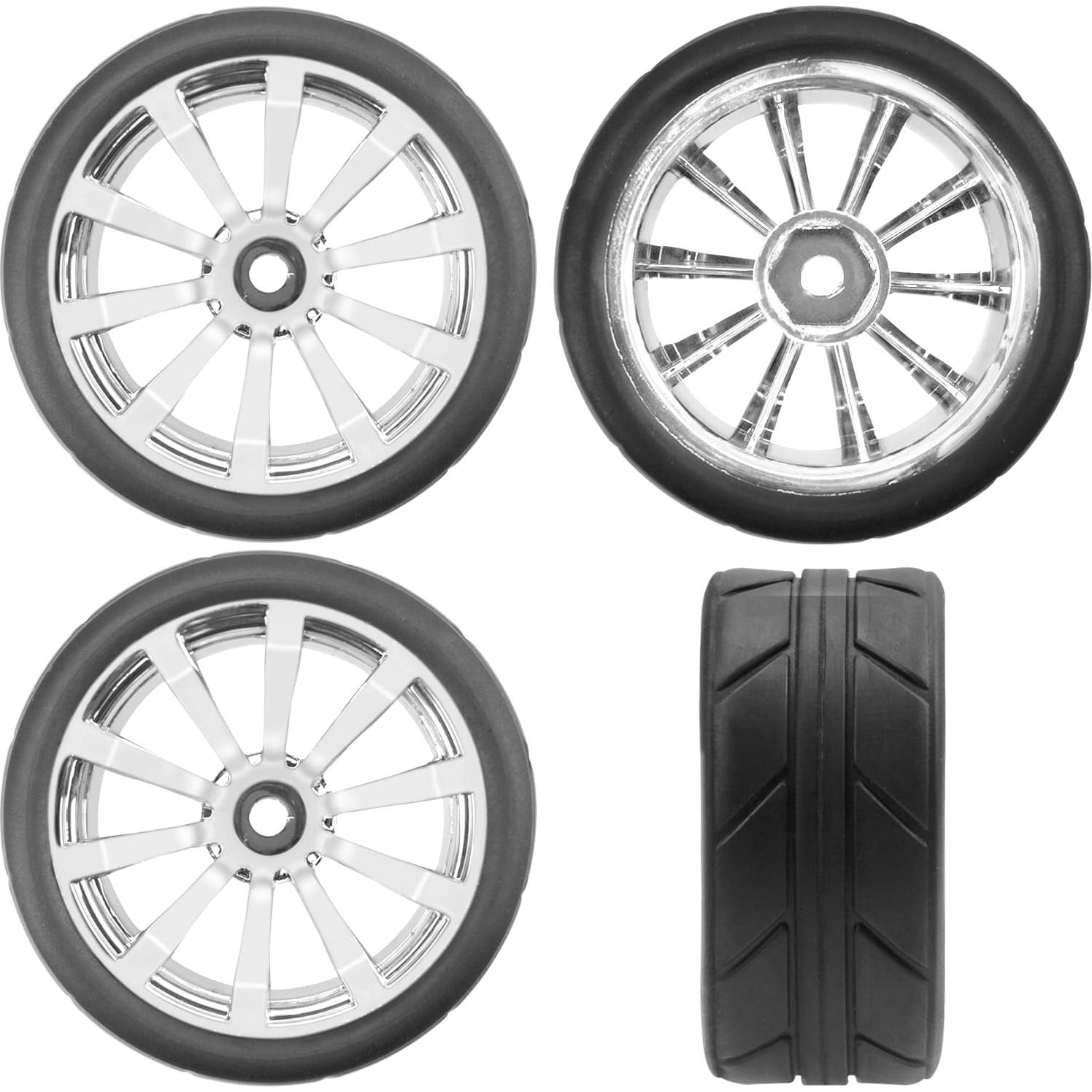 Neumáticos de Caucho 65mm y Ruedas de Plástico ShareGoo 1/10 RC