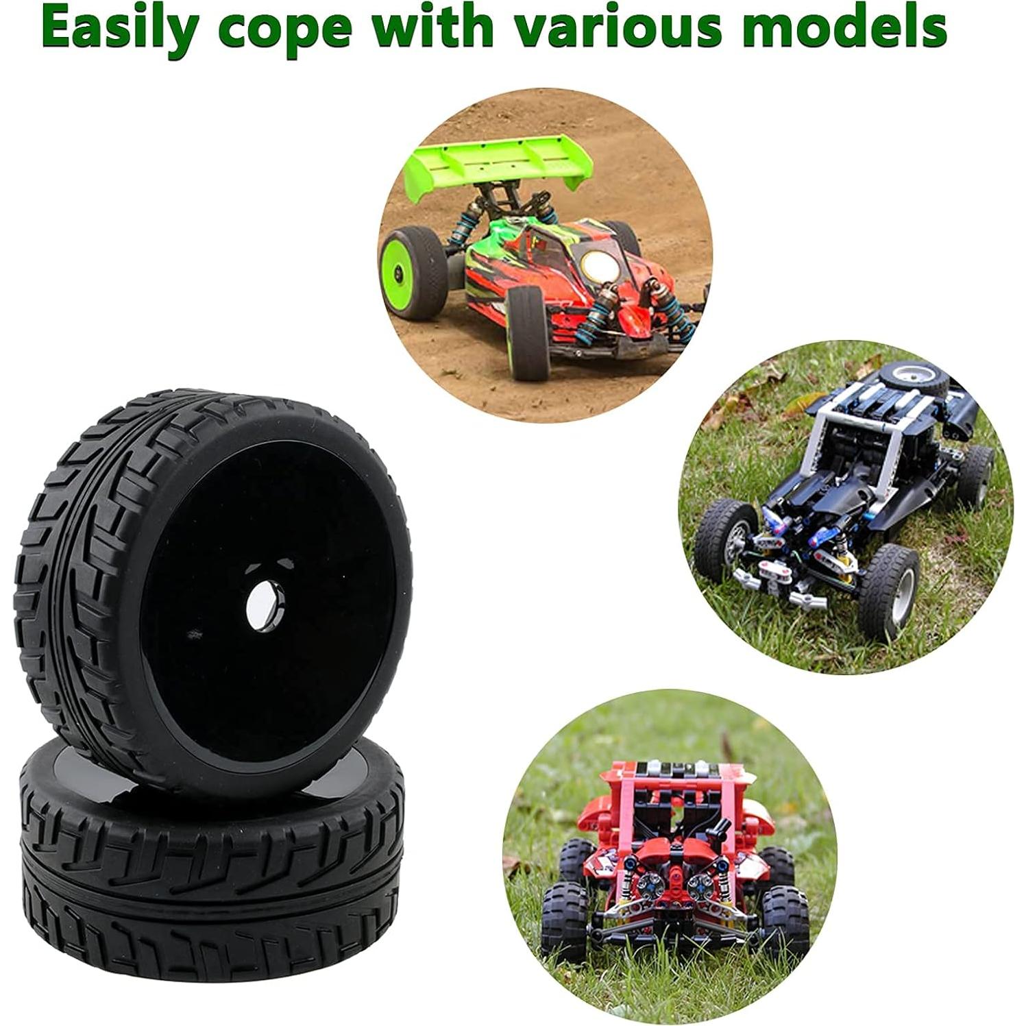 4 Ruedas y Neumáticos 17mm Rchobbytop para Buggy RC 1/8