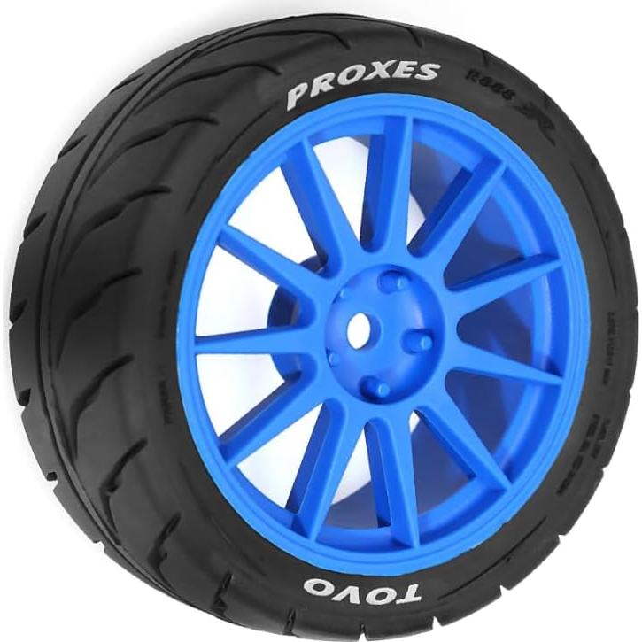 Neumáticos RC 1/10 JIHAIYEMENGZHEN W212 Azul 68mm 4PCS