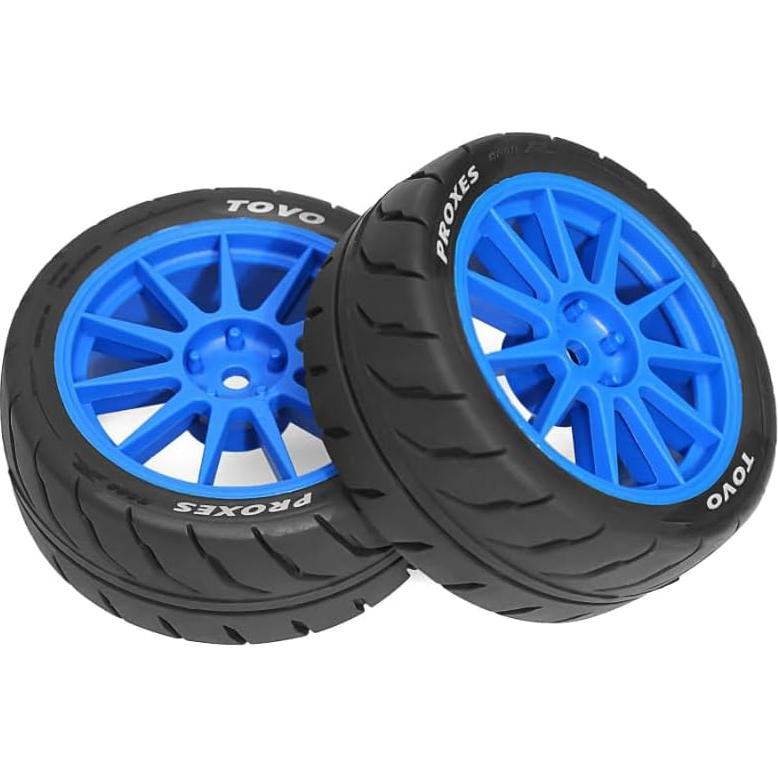 Neumáticos RC 1/10 JIHAIYEMENGZHEN W212 Azul 68mm 4PCS