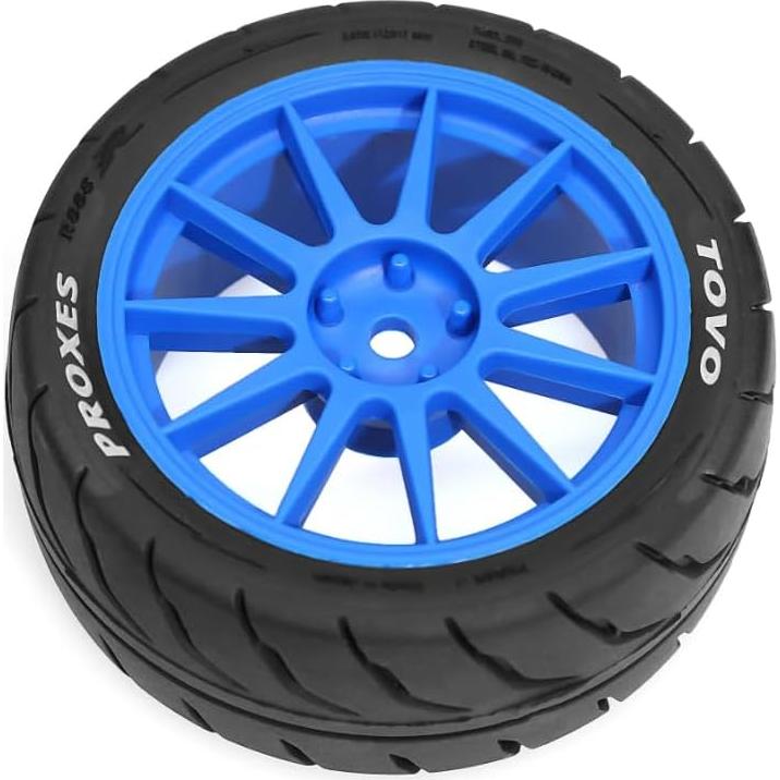 Neumáticos RC 1/10 JIHAIYEMENGZHEN W212 Azul 68mm 4PCS