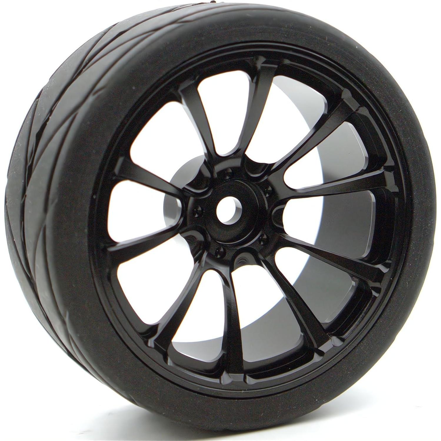 Neumáticos de Drift RC 1/10 TxXrcss Aluminio 52mm 4Pcs Negro