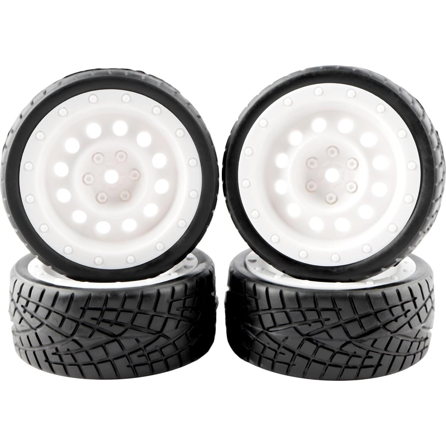 Neumáticos de Carreras Touring GDOOL 1/10 65mm 12mm Hex Blanco