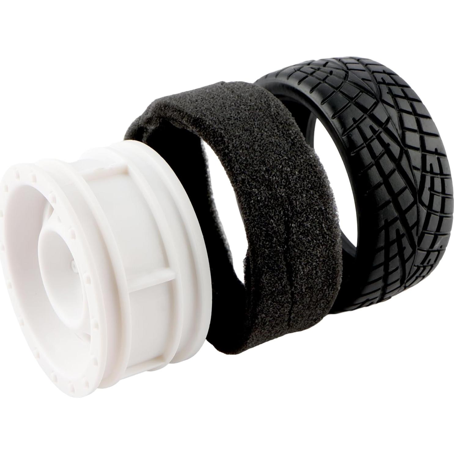 Neumáticos de Carreras Touring GDOOL 1/10 65mm 12mm Hex Blanco