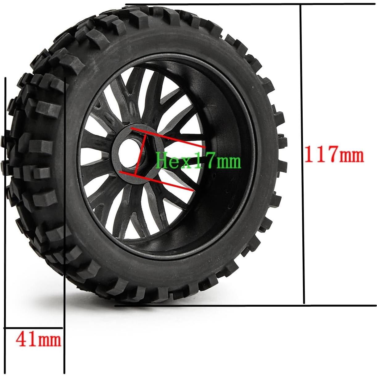 4 Neumáticos RC 1/8 KINGOKAY Rally Off Road 117mm