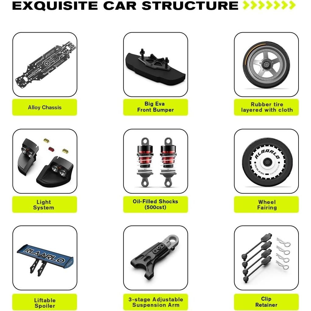 Coche RC AMORIL AK-787 1:10 Sin Escobillas 120 km/h