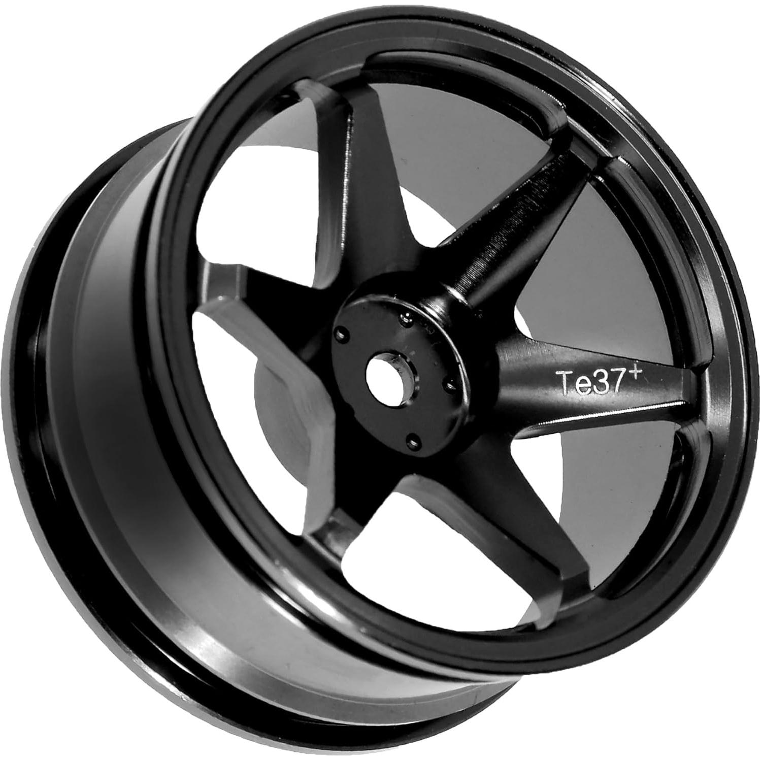 REDSPIDER Ruedas Drift RC 1:10 Aluminio 12mm Hex 4PCS Negro