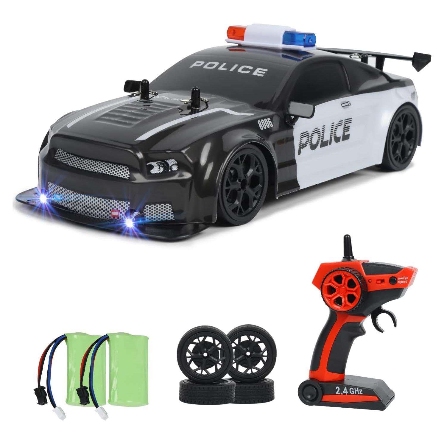 Coche de Policía RC Drift 1:14 QUN SHUN 4WD 20km/h