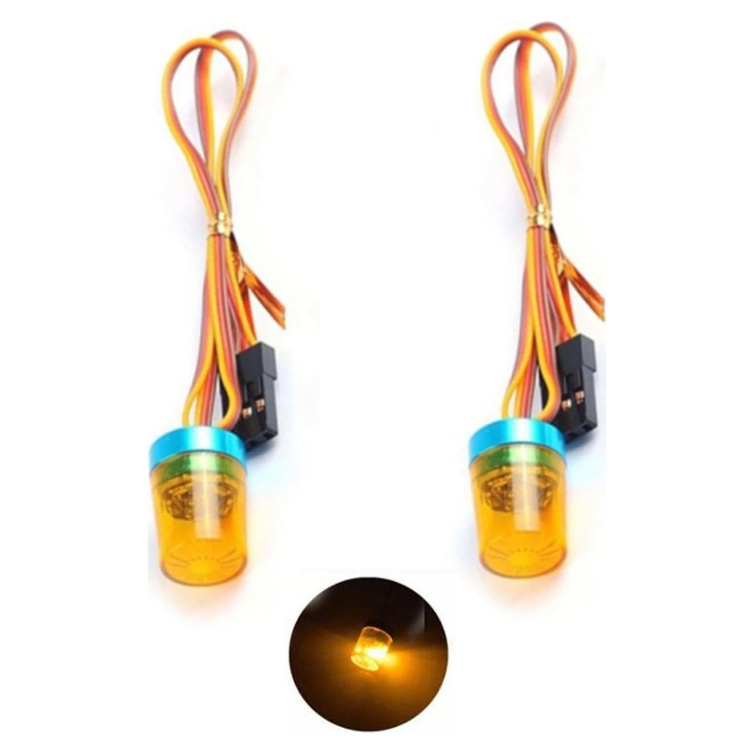Luz Flash LED Rotativa 360° Chanmoo para Coche RC 1:10 2Pcs