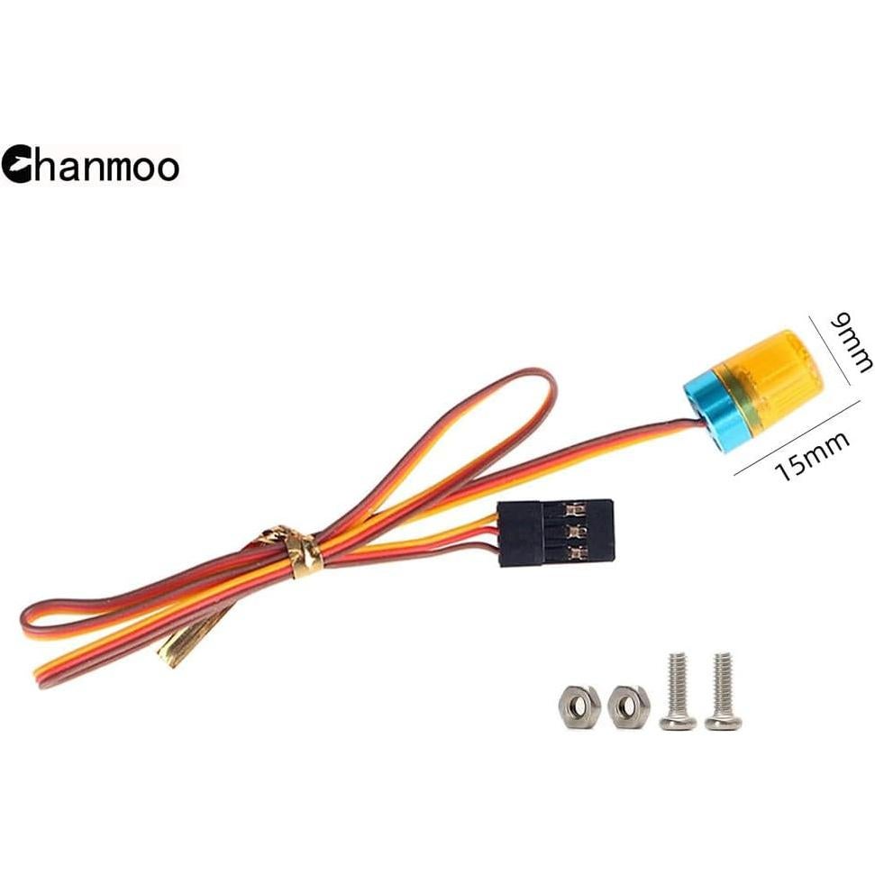 Luz Flash LED Rotativa 360° Chanmoo para Coche RC 1:10 2Pcs