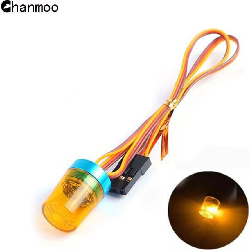 Luz Flash LED Rotativa 360° Chanmoo para Coche RC 1:10 2Pcs