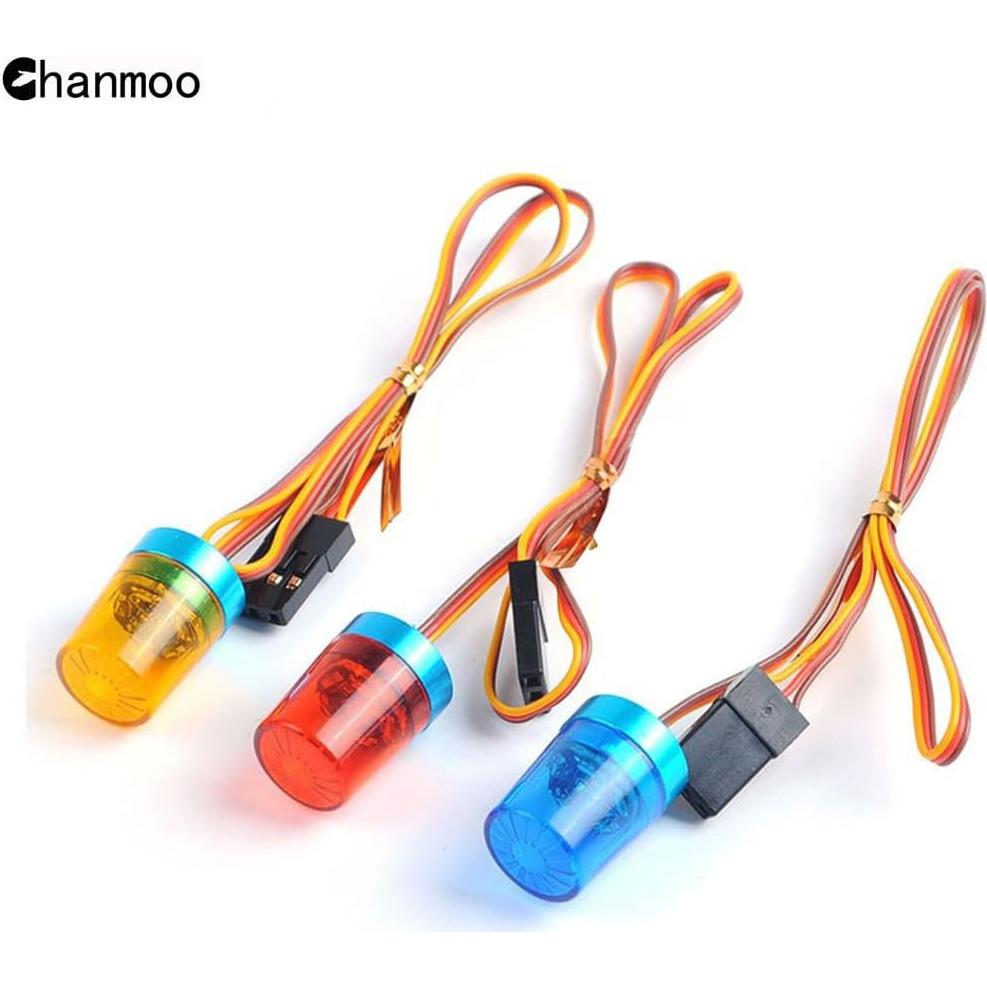 Luz Flash LED Rotativa 360° Chanmoo para Coche RC 1:10 2Pcs