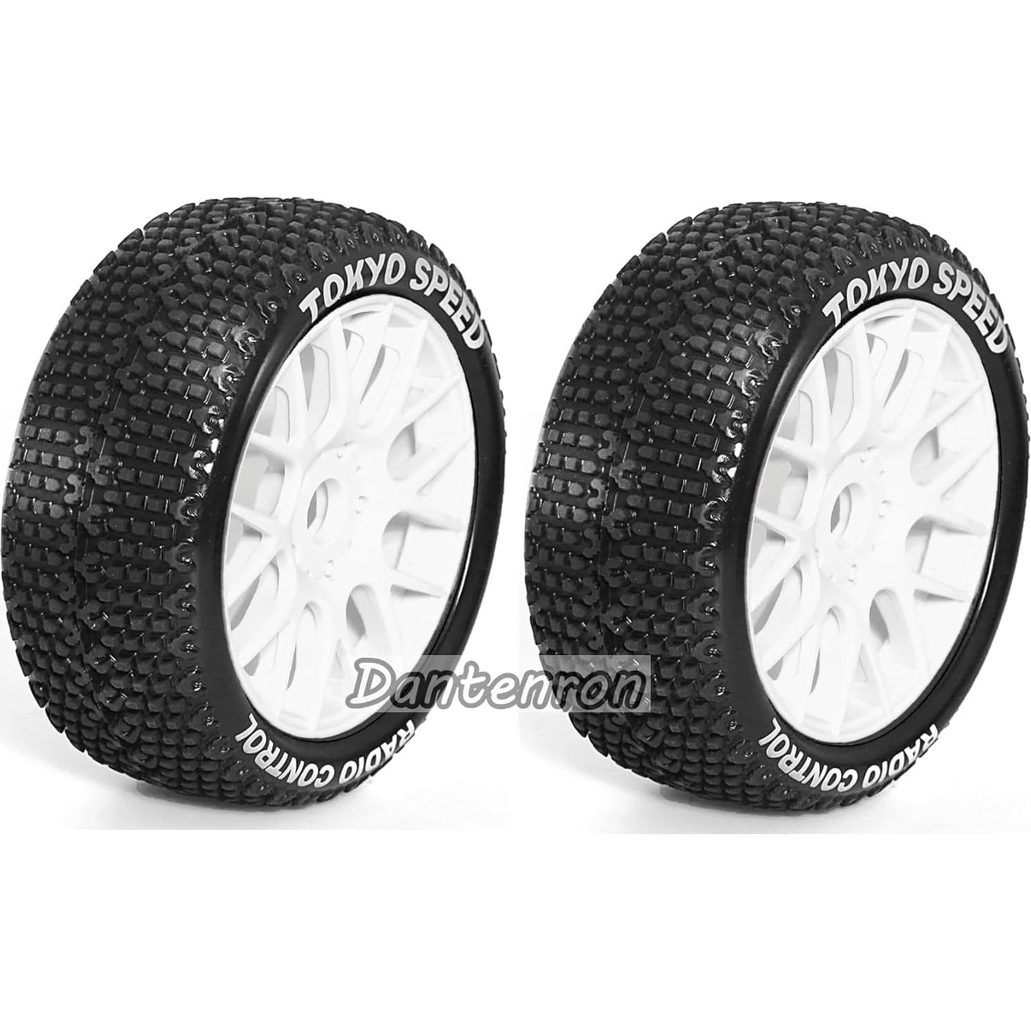 Neumáticos y Ruedas RC 1/8 Dantenron Caucho 4PCS Blanco