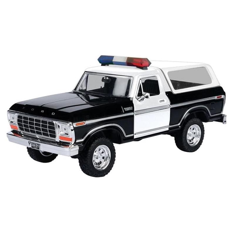 Coche de Policía Ford Bronco 1978 Motormax 1/24 Diecast