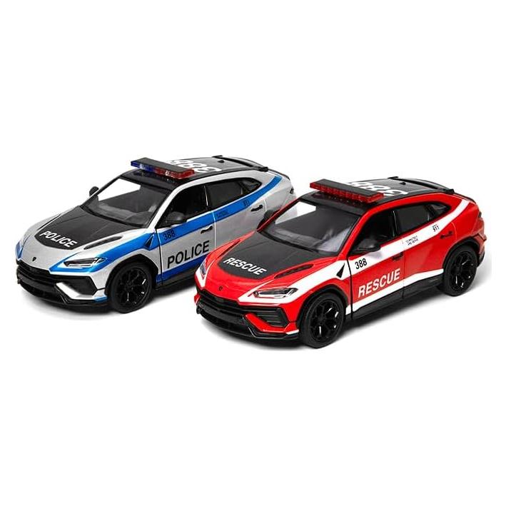 KiNSMART Lamborghini Urus 1:40 Coche de Policía Metal Fundido