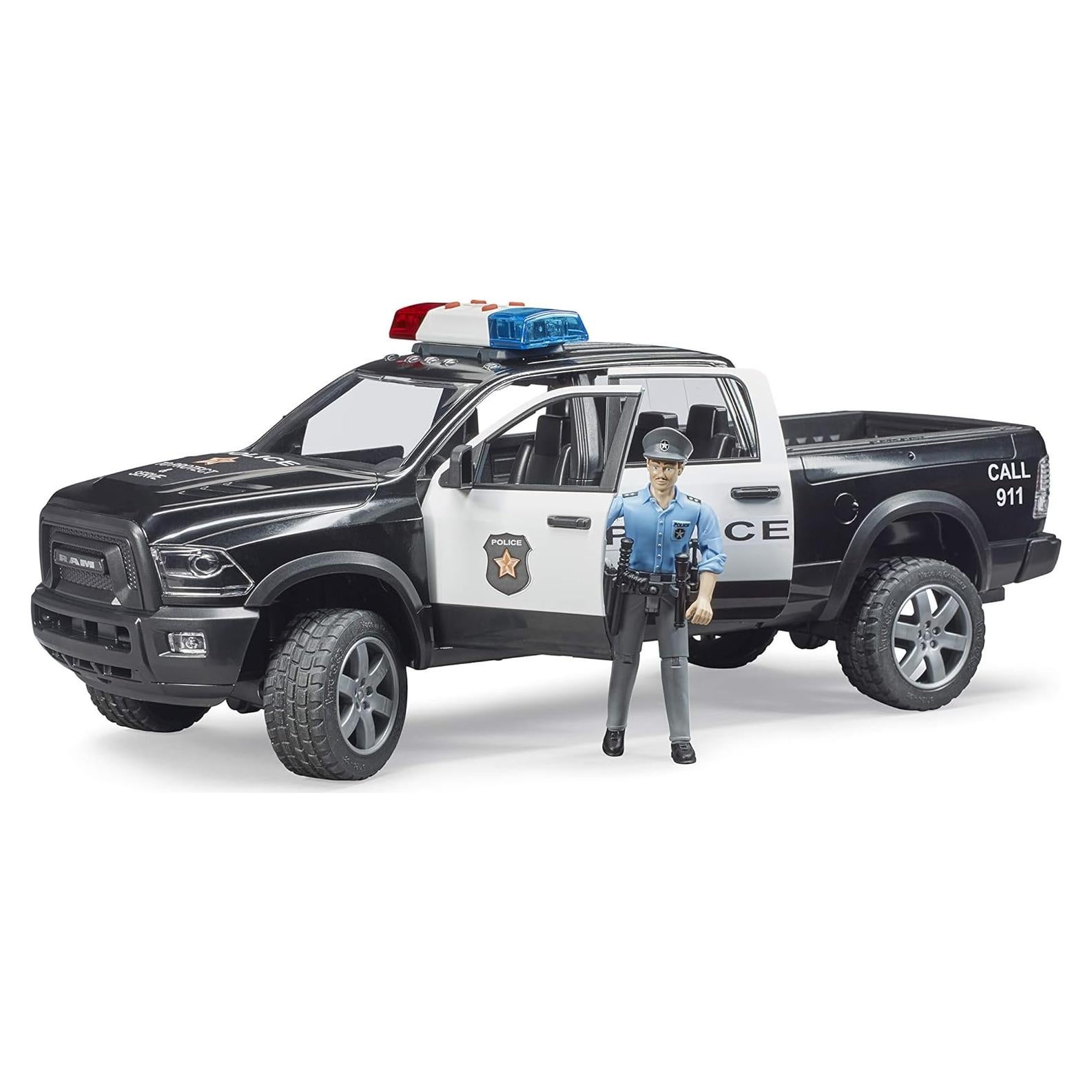 Camioneta de Policía Bruder RAM 2500 4x4 con Oficial 1:16