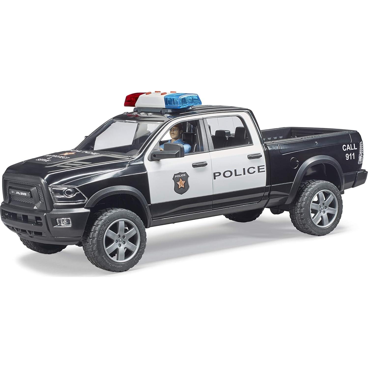Camioneta de Policía Bruder RAM 2500 4x4 con Oficial 1:16