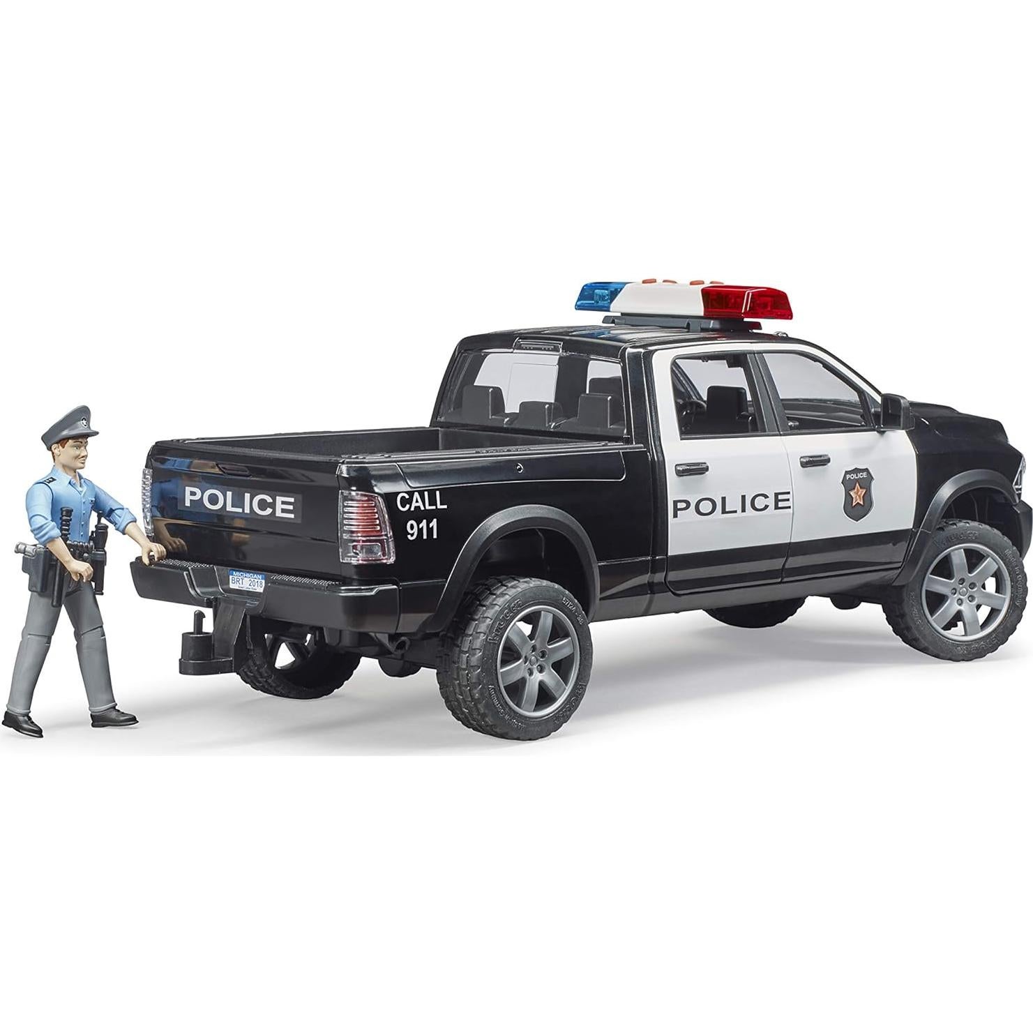 Camioneta de Policía Bruder RAM 2500 4x4 con Oficial 1:16
