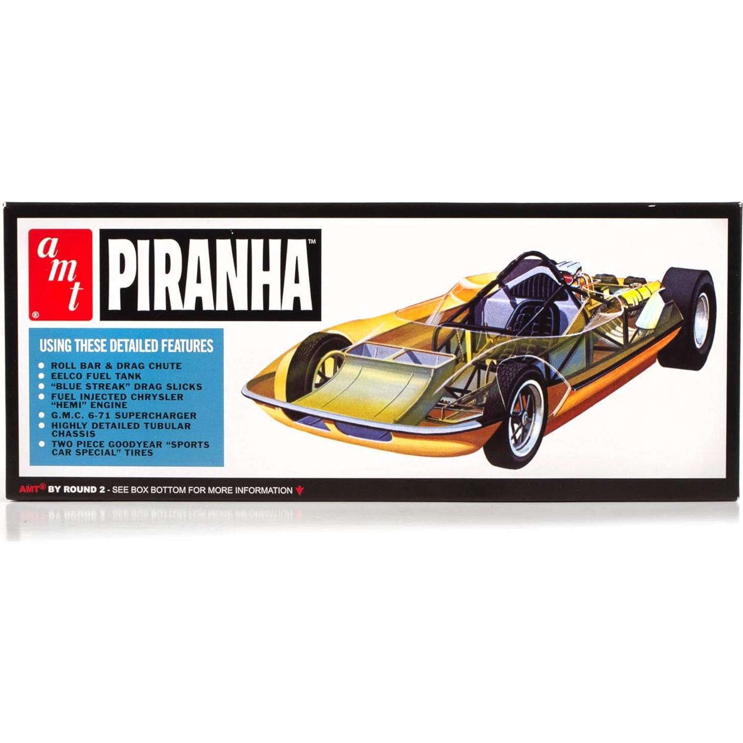 Kit de Modelo a Escala 1:25 AMT Piranha Dragster - Plástico Blanco
