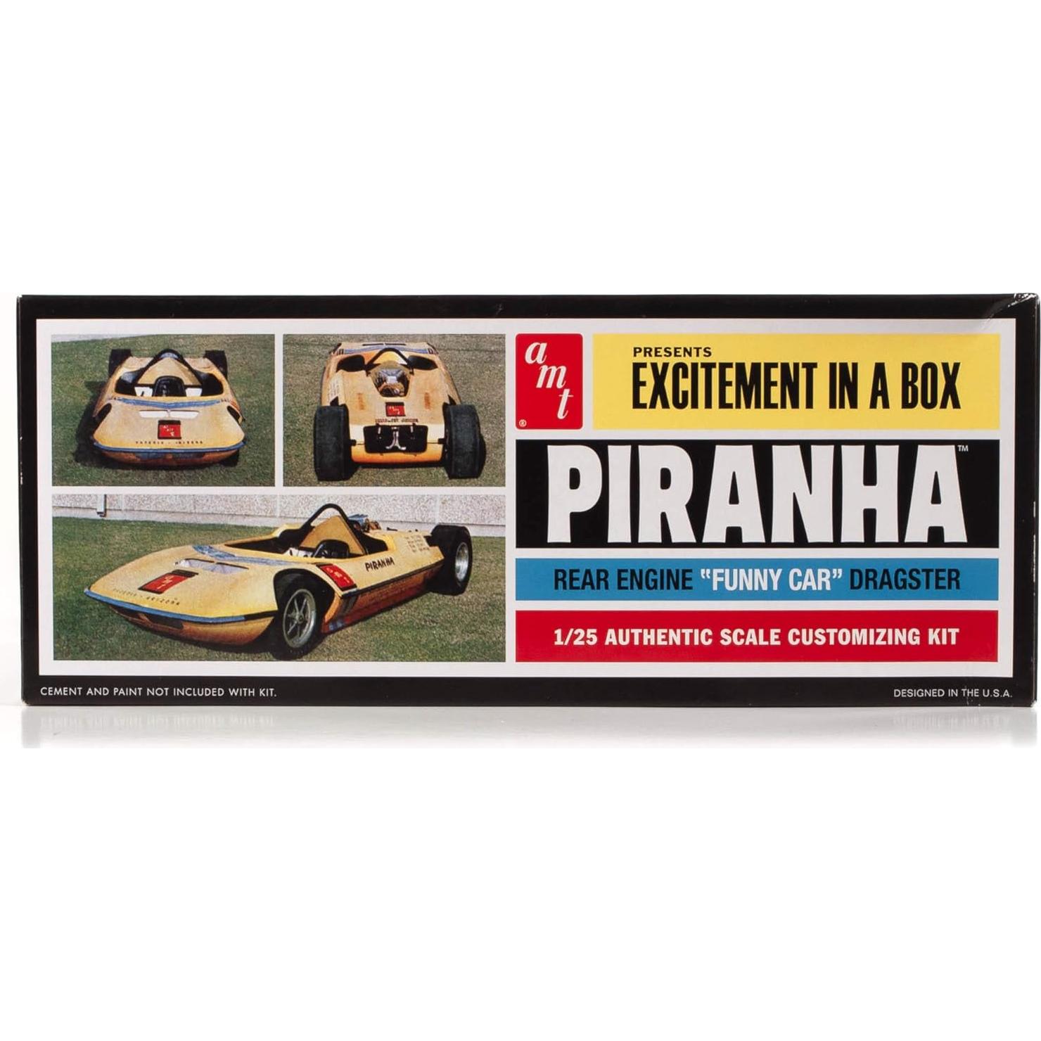 Kit de Modelo a Escala 1:25 AMT Piranha Dragster - Plástico Blanco