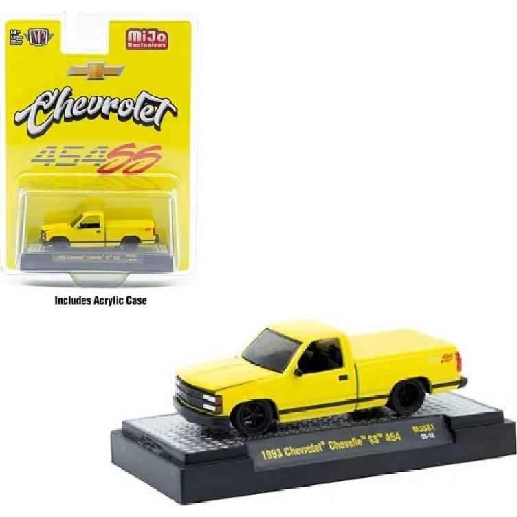 Modelo Diecast M2 Machines 1:64 Chevrolet SS 454 Pickup Amarillo