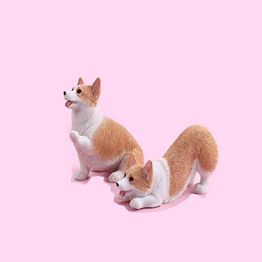 Figurita Mini Corgi Leadigol - Adorno de Resina 3-5cm