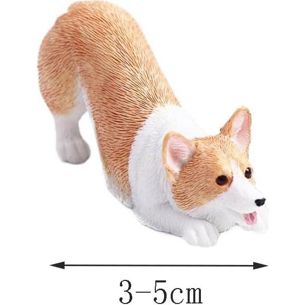 Figurita Mini Corgi Leadigol - Adorno de Resina 3-5cm