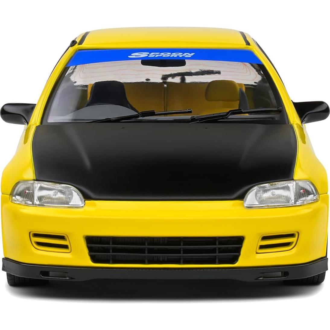 Coche Miniatura 1:18 Solido Honda Civic EG6 Spoon Amarillo